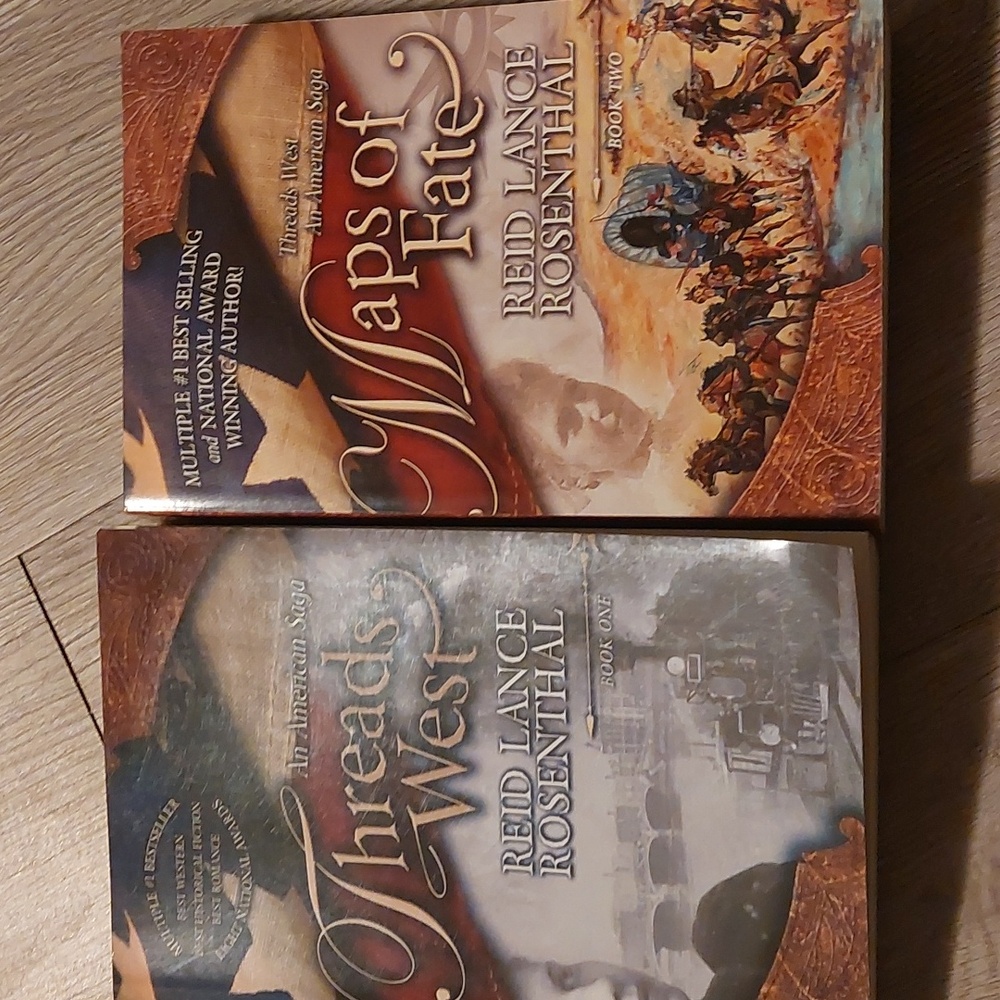 2 books, Threads West (Book 1)and Maps of Fate (Book2)